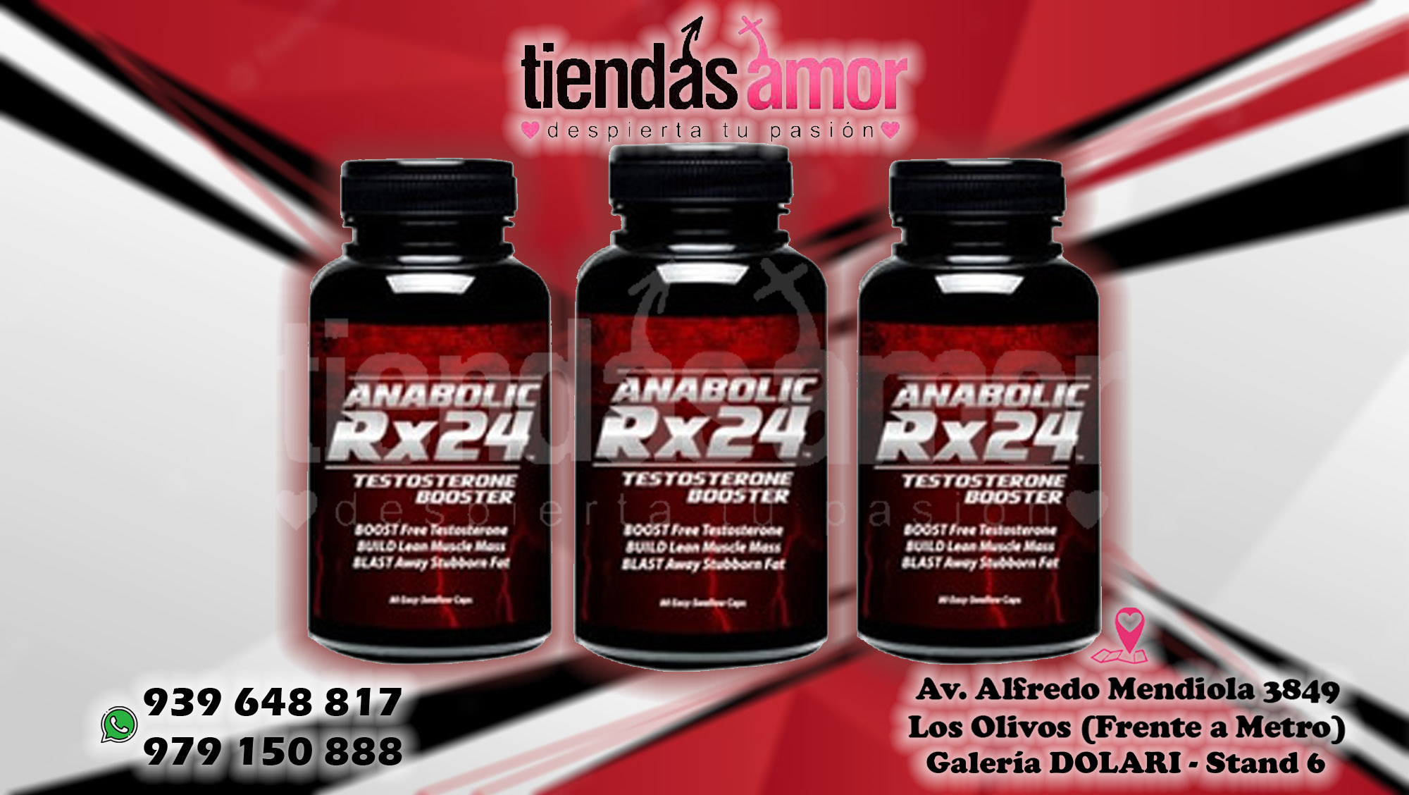 ANABOLIC RX 24 AUMENTA EL DESO SEXUAL - LLEVALO